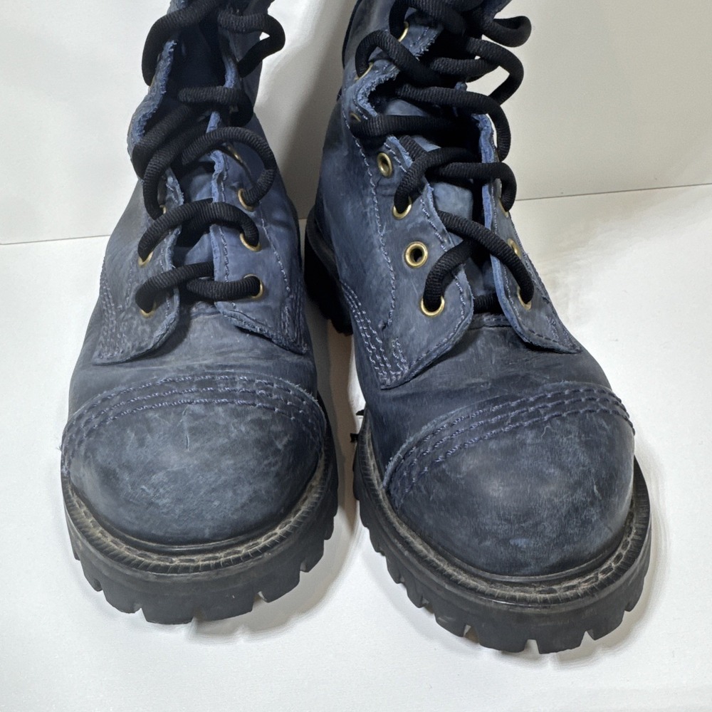 Vintage 90s‎ Gladiator Steel Toe Boots Made in England UK 3 W 5.5 6 Grunge Punk - Picture 7 of 12